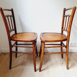 Pair of art nouveau bistro chairs