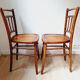 Paire de chaises bistrot art nouveau