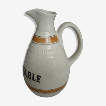 Pichet vintage en ceramique digoin marqué eau potable