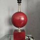 Lamp by Philippe Barbier Vintage 1970s France Burgundy Color