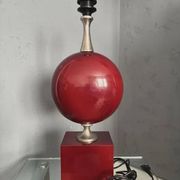 Lamp by Philippe Barbier Vintage 1970s France Burgundy Color