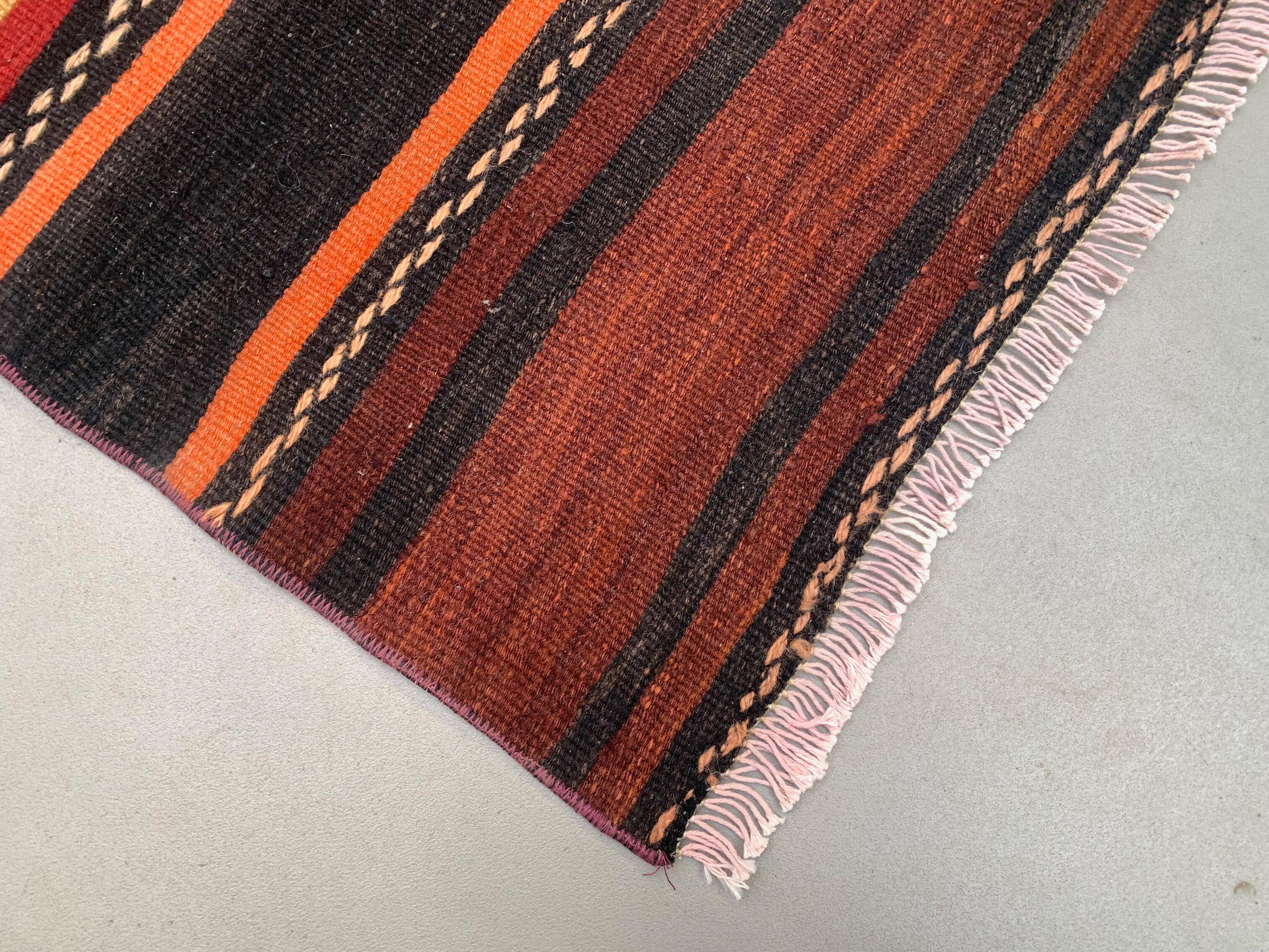 Old Turkish narrow Kilim Runner 421X53 cm shabby chic, vintage kelim