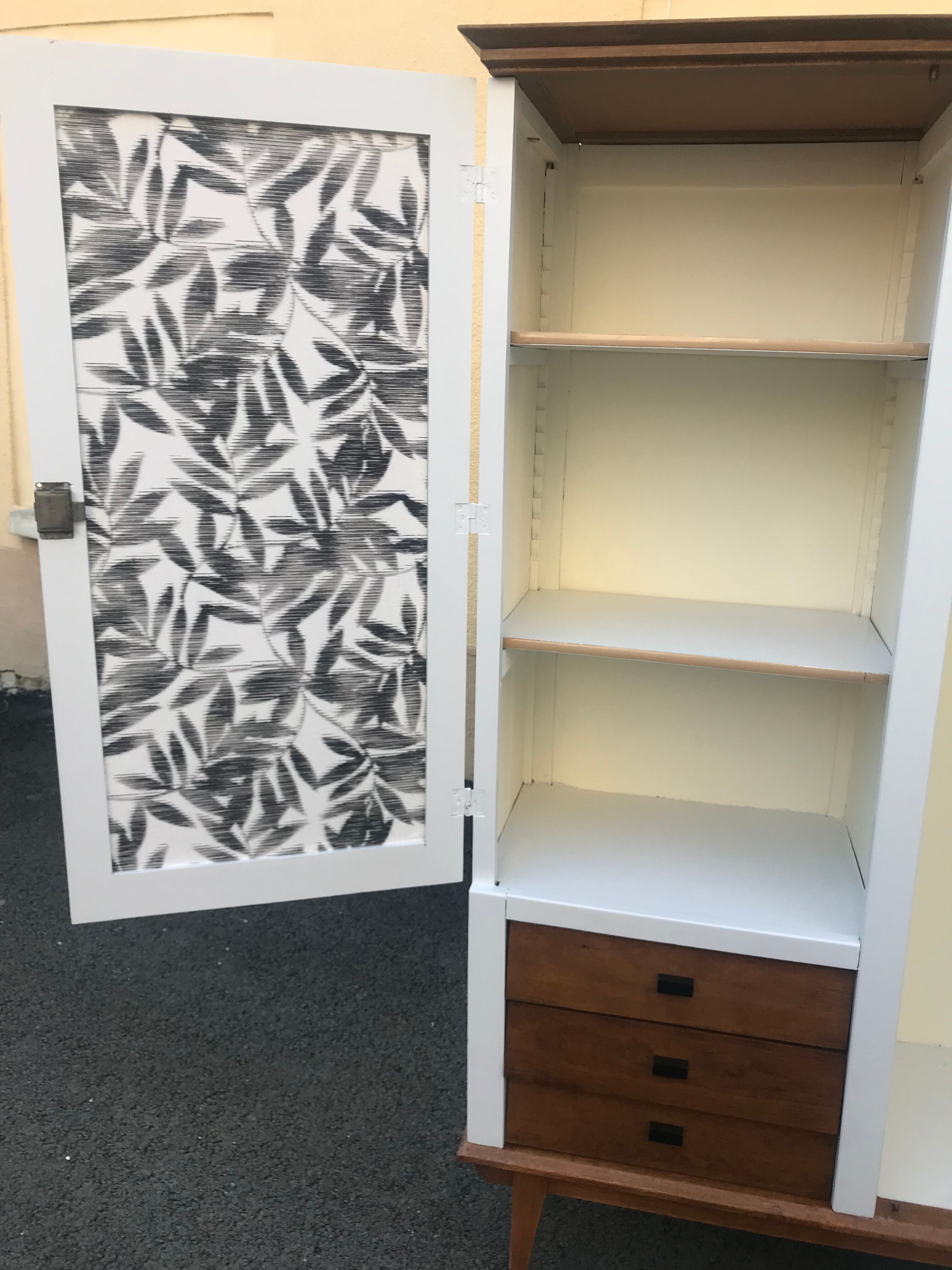 Vintage compass feet cabinet