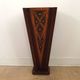 French antique oak tin-lined hand-carved umbrella stand with flower decoration.