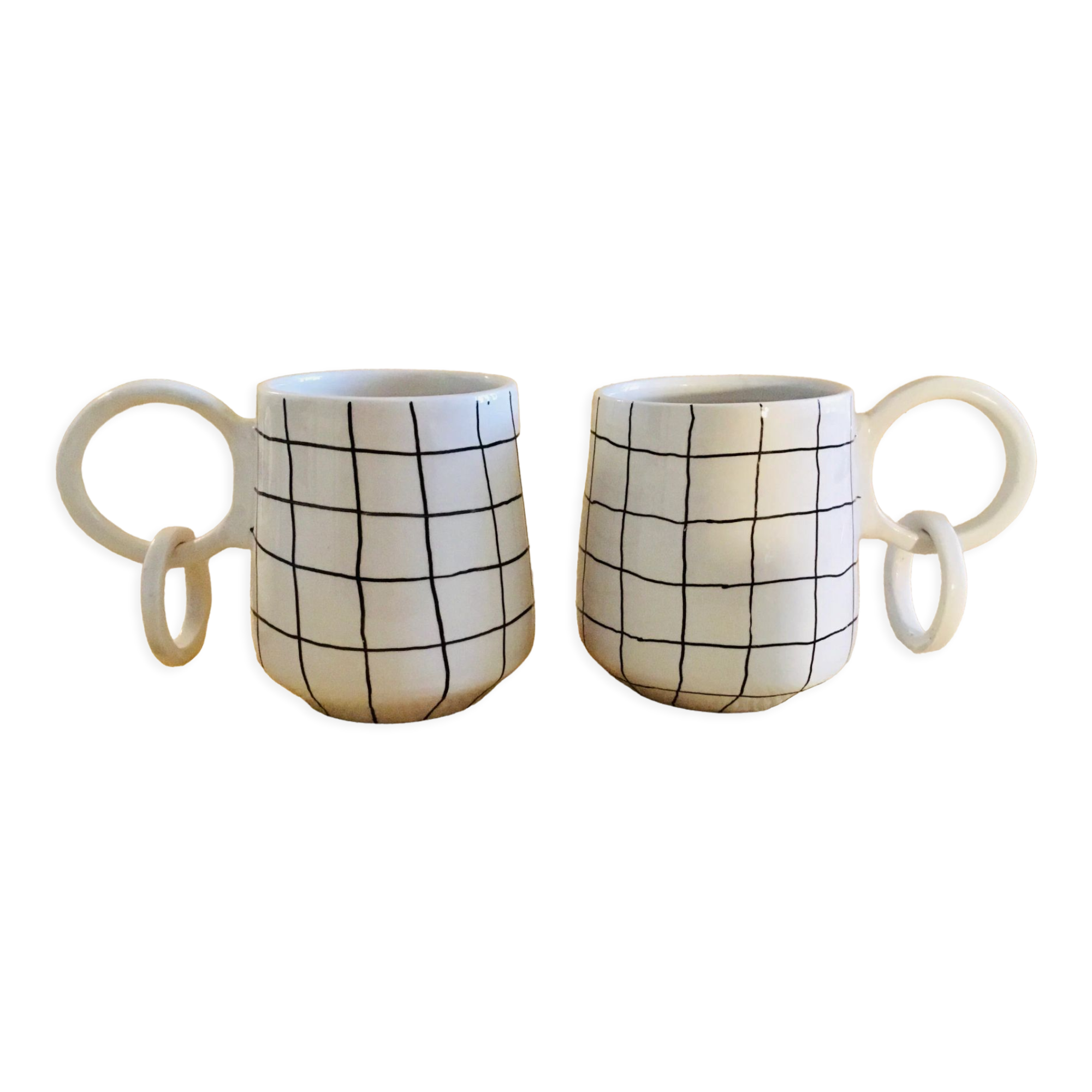 Set of 2 handmade handmade cups