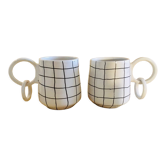 Lot de 2 tasses artisanales fait main