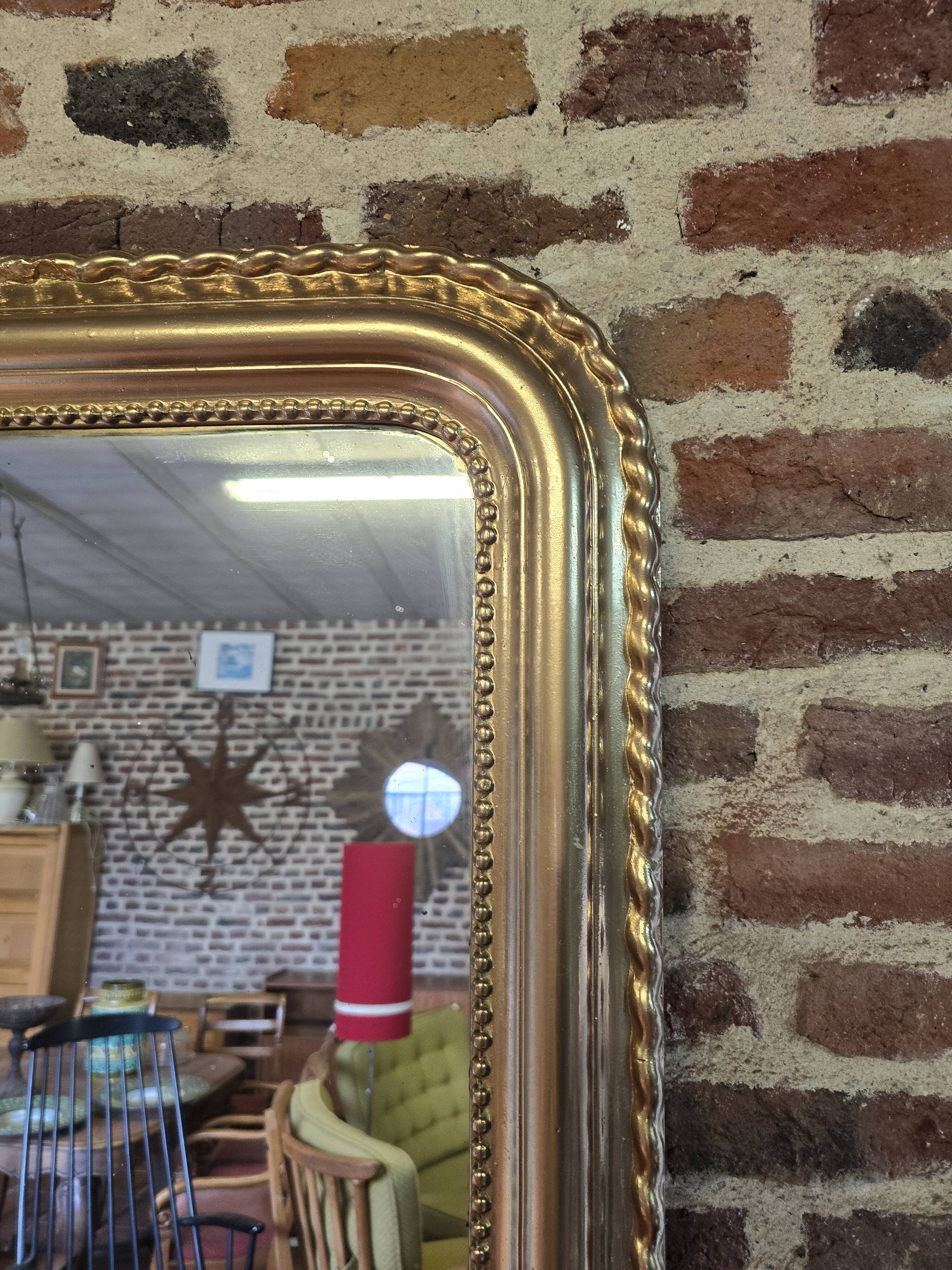Antique Louis Philippe style gilded mirror