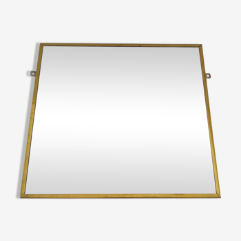 Miroir en métal doré 36 x 34 cm