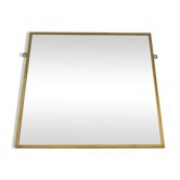 Miroir en métal doré 36 x 34 cm