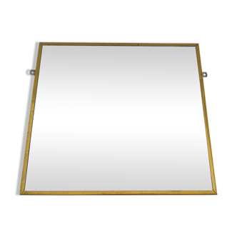 Miroir en métal doré 36 x 34 cm