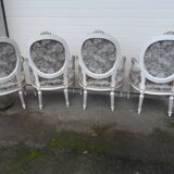 Four medallion armchairs