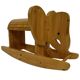 Vintage Swedish design Wooden Rocking Elephant jr  80's design