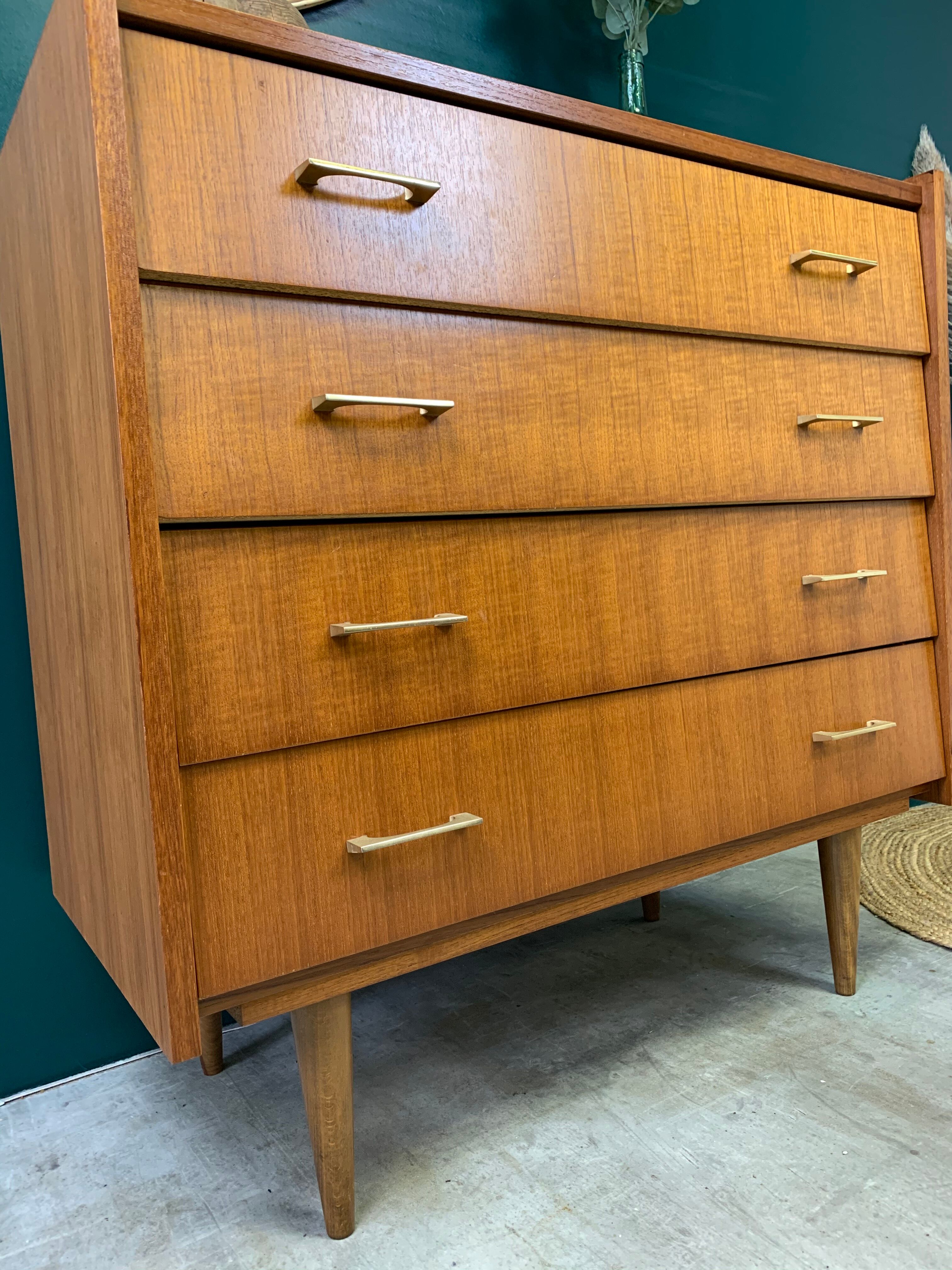 Vintage dresser with tapered feet