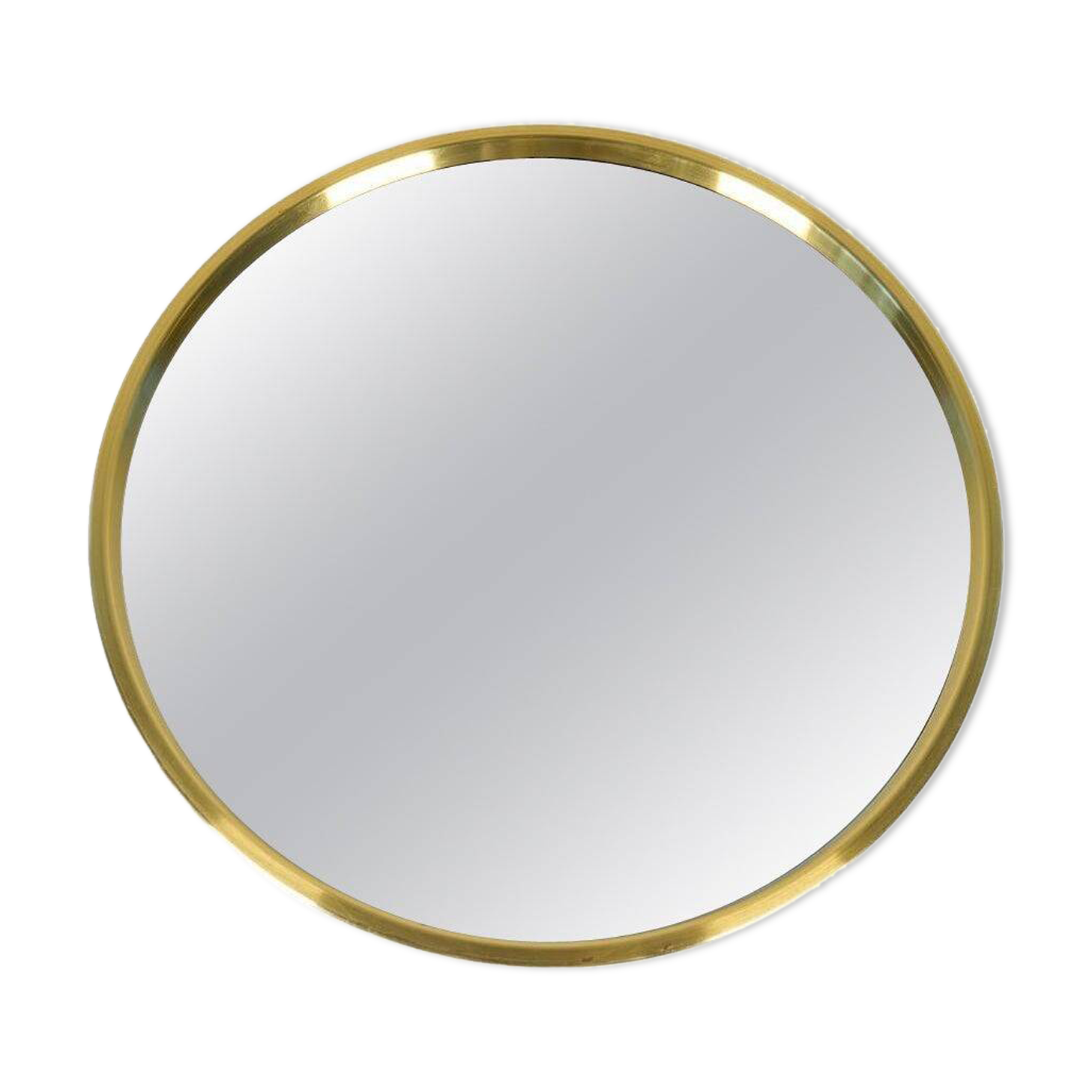 Modern brass mirror from the mid-century by Glasmäster in Markaryd, Sweden, 1960s.