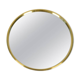 Modern brass mirror from the mid-century by Glasmäster in Markaryd, Sweden, 1960s.