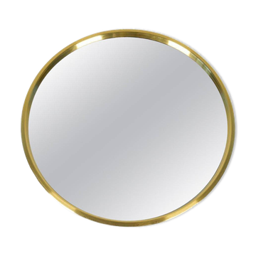 Miroir en laiton moderne du milieu du siècle par Glasmäster à Markaryd, Suède, années 1960