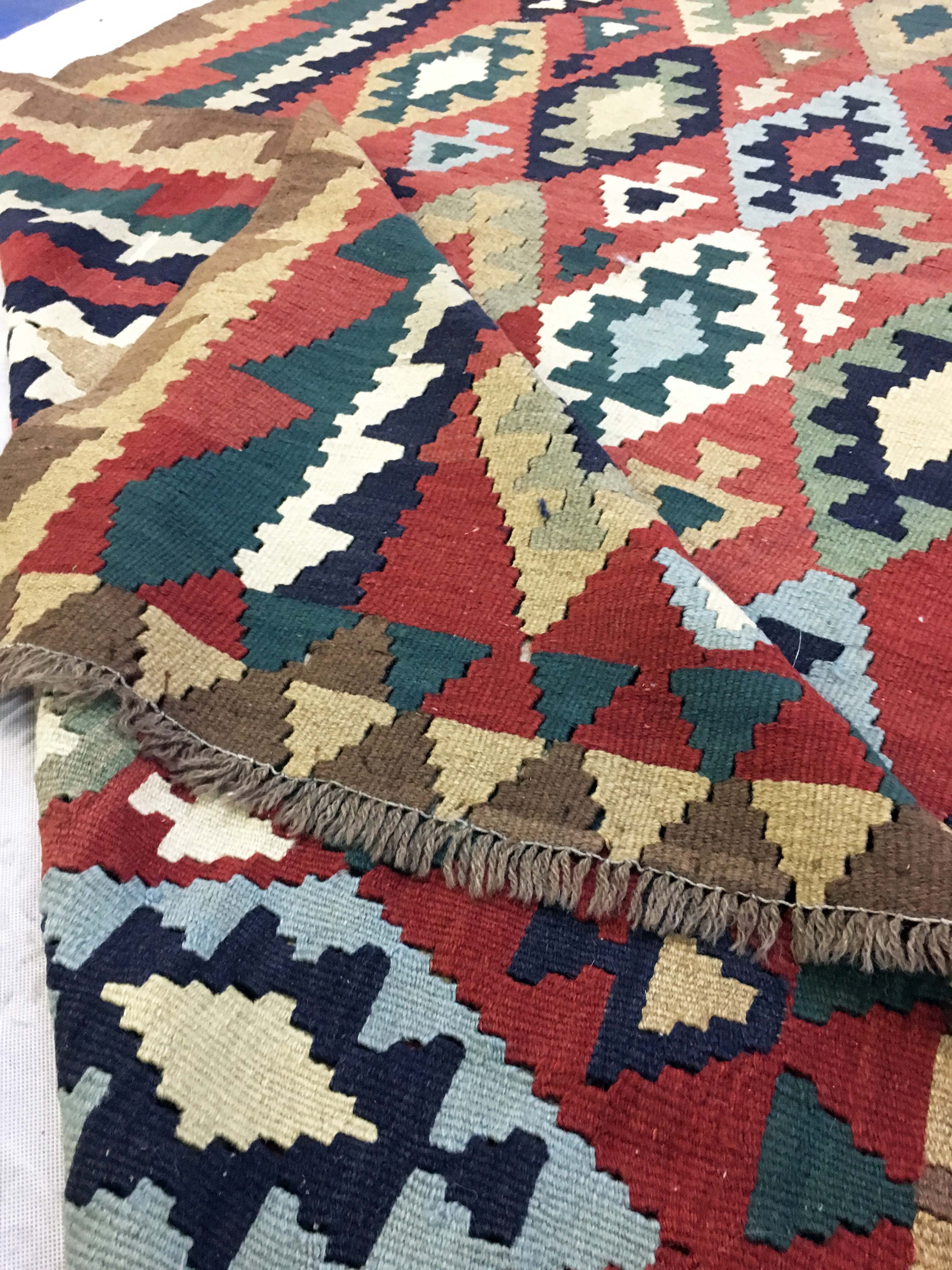 Splendid carpet woven Persian: Kilim Gashqai 250 x 147 cm - Iran - around 1970