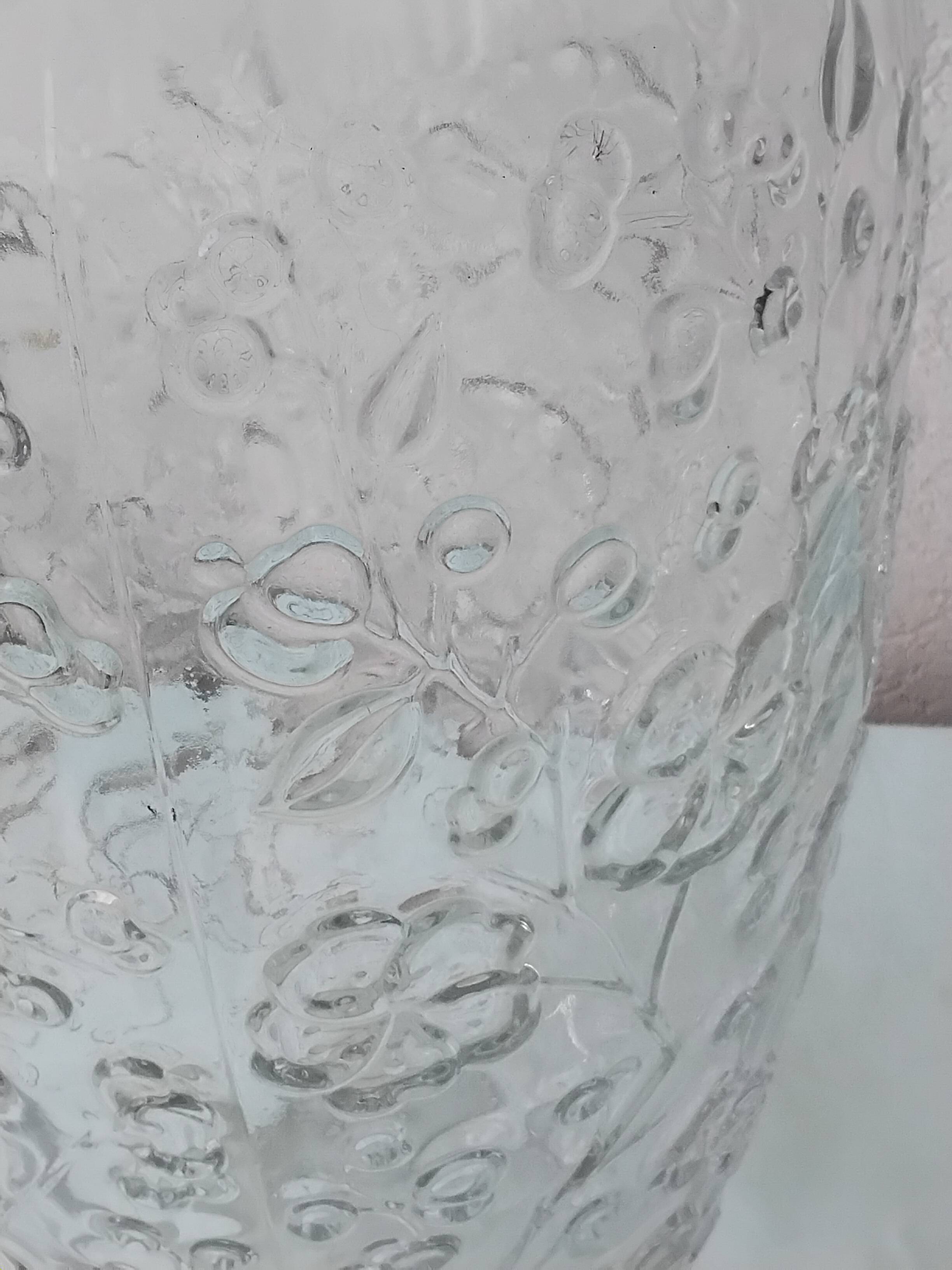 Moulded pressed glass vase