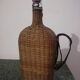 Old heavy rattan pilgrim's gourd