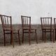 Series of 6 parisian bistro chairs 1950