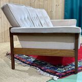 Scandinavian 4-seater sofa from the 70s in teak