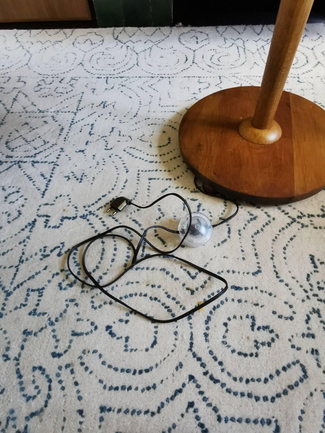 Art deco wooden floor lamp