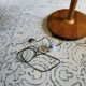 Art deco wooden floor lamp