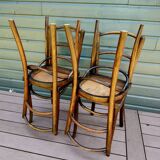 Ensemble de 4 chaises bistrot années 50
