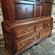 Antique English oak wardrobe with drawers, England, circa 1800–1820.