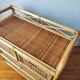 Commode vintage en rotin clair