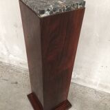 Art deco rosewood and marble column