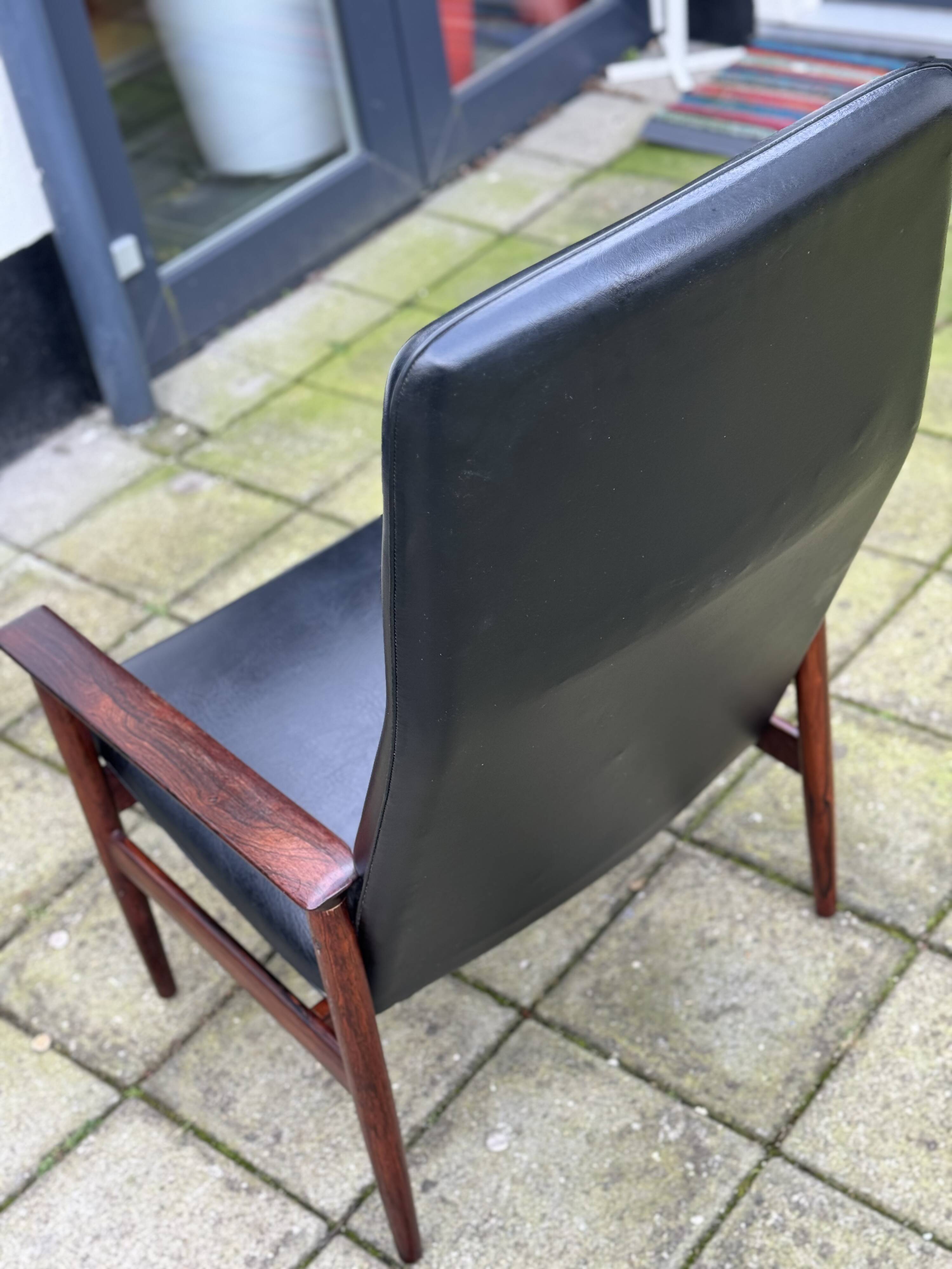 Vintage Norweigan Rosewood Highback Chair