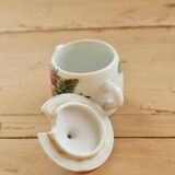 Vintage porcelain sugar bowl from Paris – Red fruit decoration