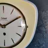 Vintage ceramic clock silent wall clock "Golden yellow guarantor"