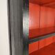 Antique Chinese Display Cabinet / Open Bookcase with Red Lacquer Interior