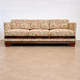Macassar veneer Art Deco sofa with floral fabric, Austria, 1930s.