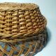 Vintage round wicker basket