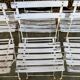 Suite de 6 chaises de jardin pliantes en lattes