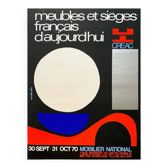 Original Poster from 1970 Constantin - French Furniture and Seats today - Design