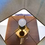 POLISHED/FROSTED BRONZE LAMP MICHEL MANGEMATIN FRANCE 1960