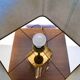 POLISHED/FROSTED BRONZE LAMP MICHEL MANGEMATIN FRANCE 1960
