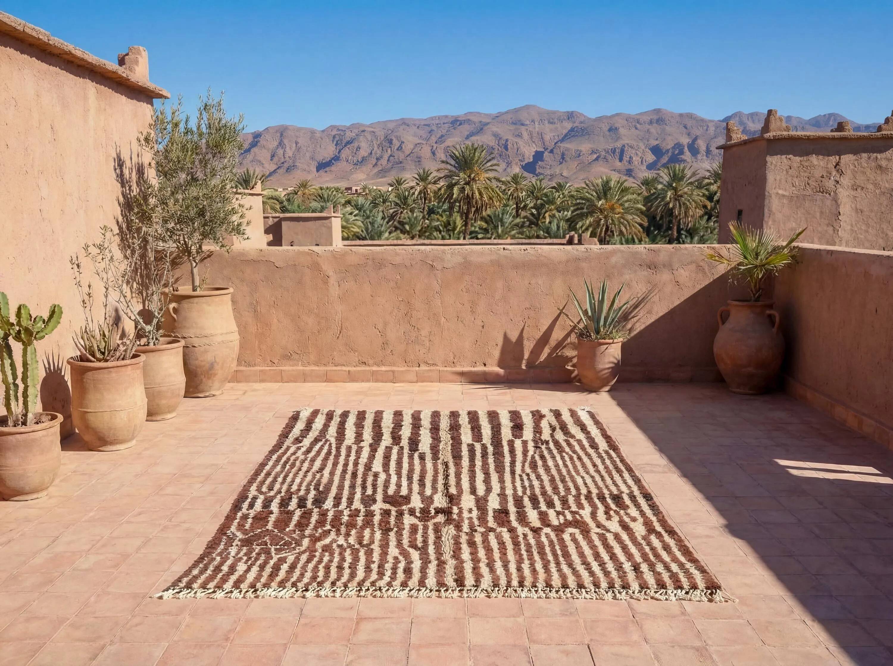 Traditional Moroccan wool rug 2.5 x 1.5 m