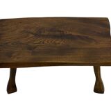 Mid-Century Organic Wooden Side Tables, circa 1960's wabi sabi brutalist