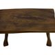 Mid-Century Organic Wooden Side Tables, circa 1960's wabi sabi brutalist
