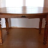 Table Ovale Noyer Massif Louis Philippe