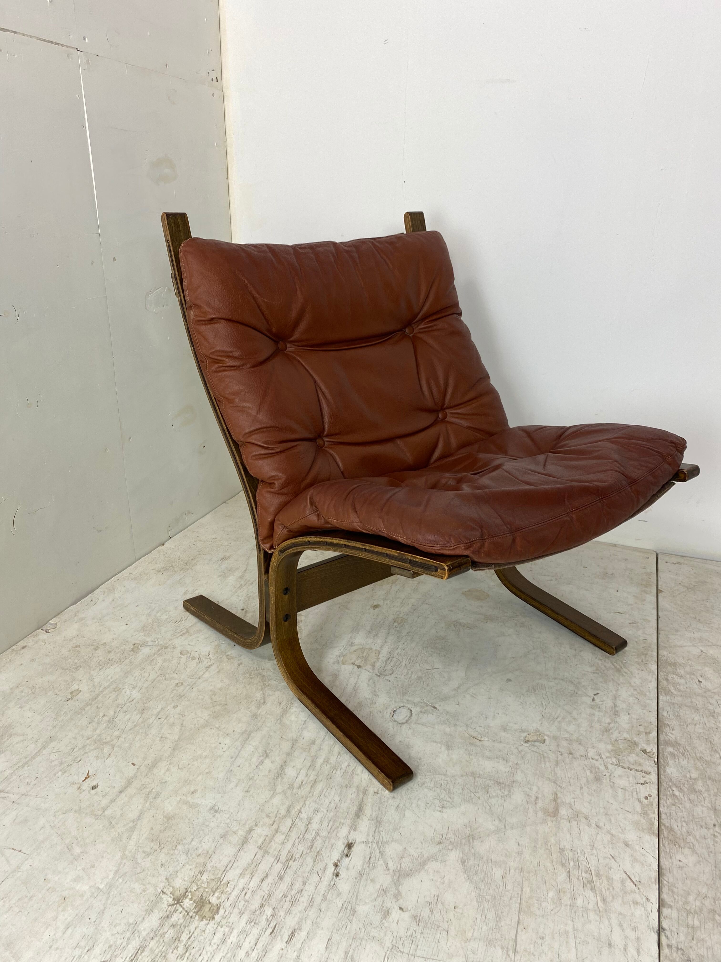 Scandinavian Brown Siesta Lounge Chair by Ingmar Relling for Westnofa, 1970s