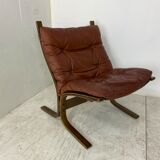 Scandinavian Brown Siesta Lounge Chair by Ingmar Relling for Westnofa, 1970s
