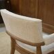 Art Deco modernist armchair in ash and cream boucle by Pierre Gouffé 1940s