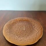 Gien primefleur brown slip plate