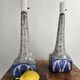 Set of 2 tall Persia glaze table lamps by Marianne Starck for Andersen, 1960s